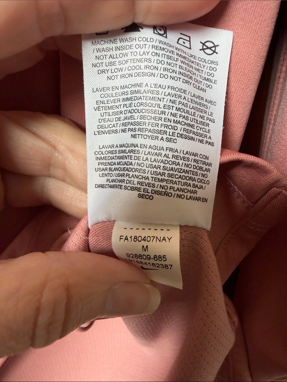 Mauve Nike Dri-Fit Long Sleeve Shirt - Picture 7 of 13
